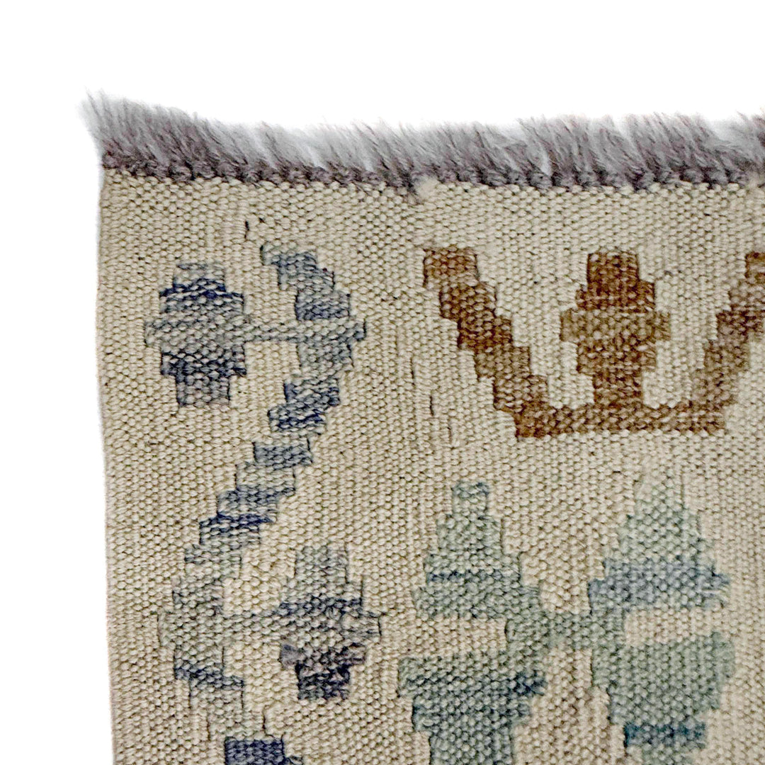 Afghan Vegetable Kilim Rug 6' 8" x 9' 8" Flat-Weave | No. AL602120