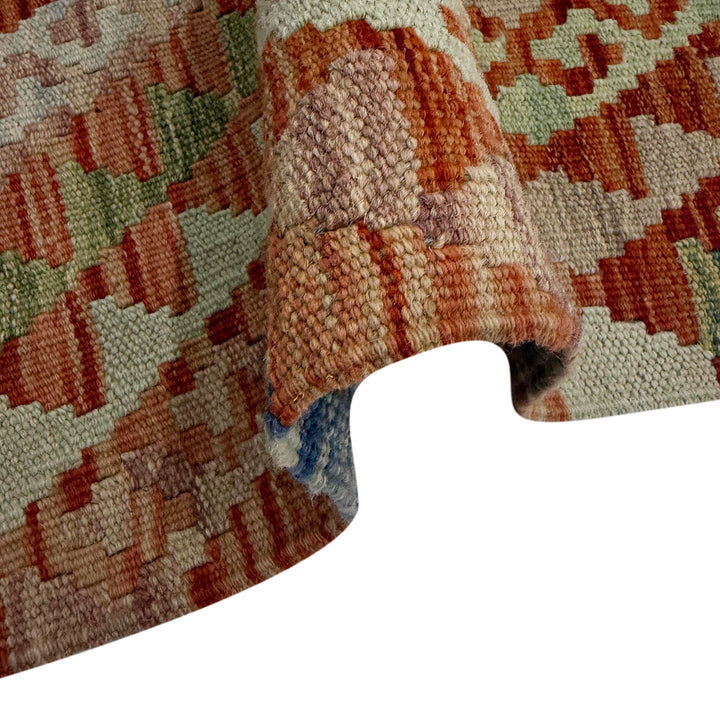 Afghan Vegetable Kilim Rug 3' 1" x 10' 0" Flat-Weave field