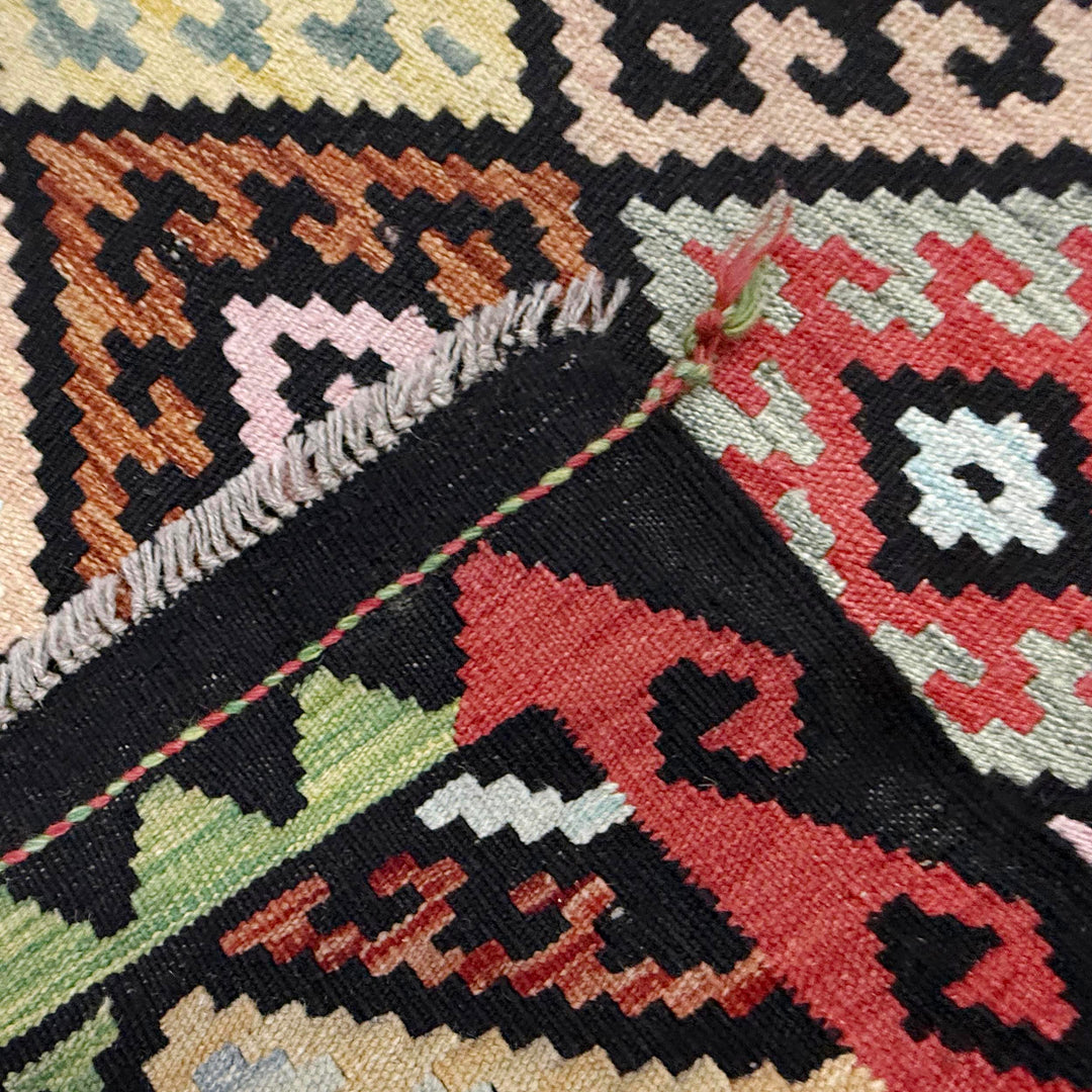 Afghan Vegetable Kilim Rug 6' 6" x 10' 0" Flat-Weave | No. AL650863