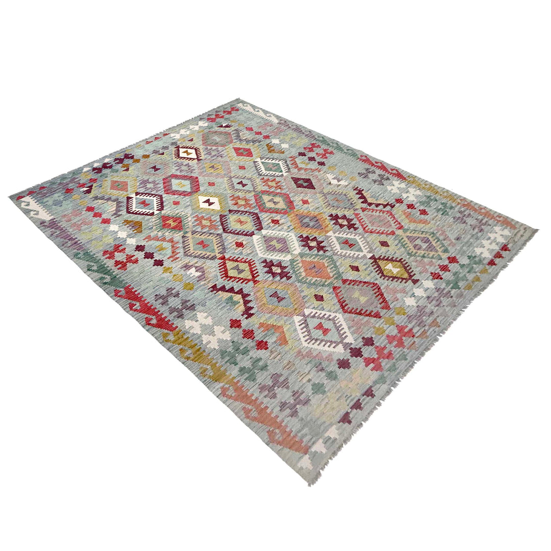 Afghan Kilim Rug 6' 7" x 9' 6" Flat-Weave view