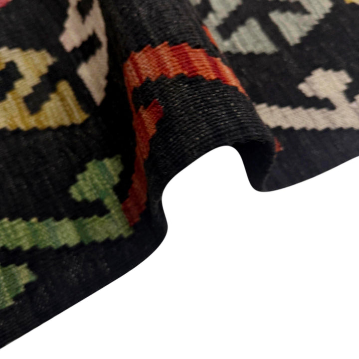 Afghan Vegetable Kilim Rug 6' 6" x 9' 7" Flat-Weave field