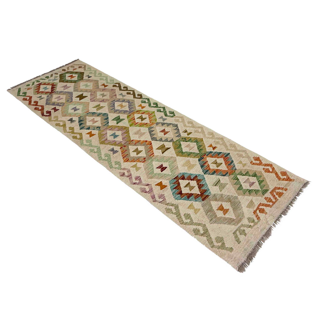 Afghan Vegetable Kilim Rug 2' 7" x 7' 7" Flat-Weave view