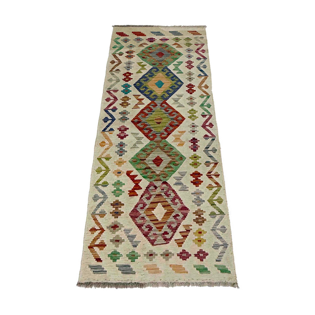 Afghan Kilim Runner 2' 1" x 5' 10" Flat-Weave detail