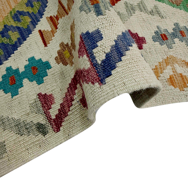 Afghan Kilim Runner 2' 1" x 5' 10" Flat-Weave field
