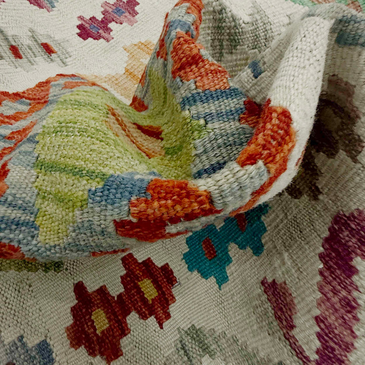 Afghan Kilim Runner 2' 1" x 5' 10" Flat-Weave texture
