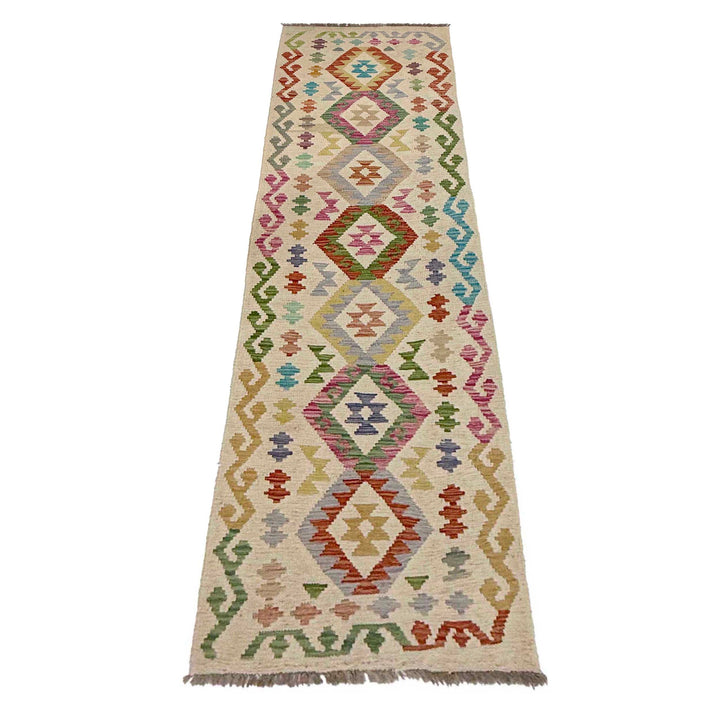 Afghan Kilim Runner 2' 3" x 7' 11" Flat-Weave detail