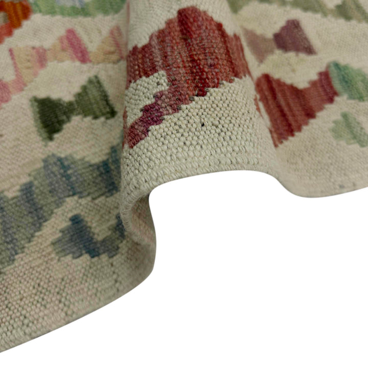 Afghan Vegetable Kilim Rug 2' 0" x 5' 7" Flat-Weave field
