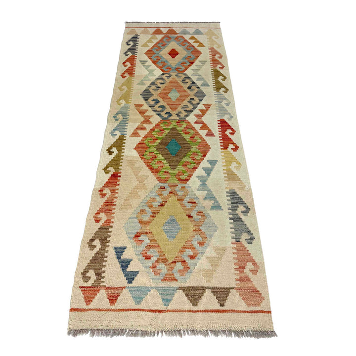 Afghan Kilim Rug 2' 0" x 6' 0" Flat-Weave detail