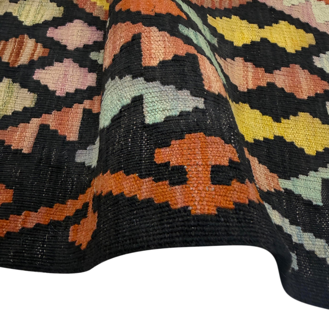 Afghan Vegetable Kilim Rug 2' 11" x 15' 10" Flat-Weave field