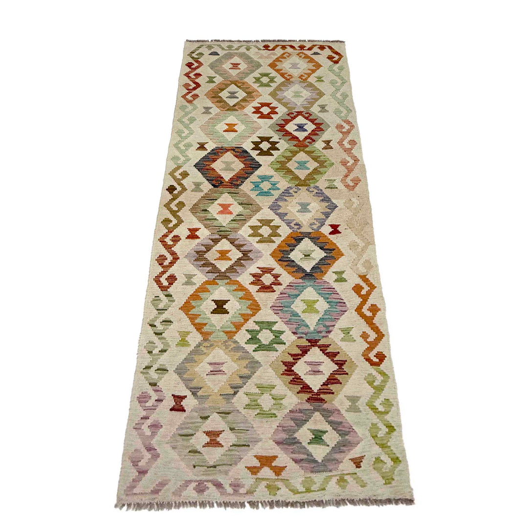 Afghan Kilim Rug 2' 7" x 7' 9" Flat-Weave | No. AL68230