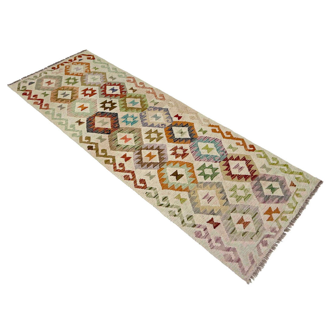 Afghan Kilim Rug 2' 7" x 7' 9" Flat-Weave | No. AL68230