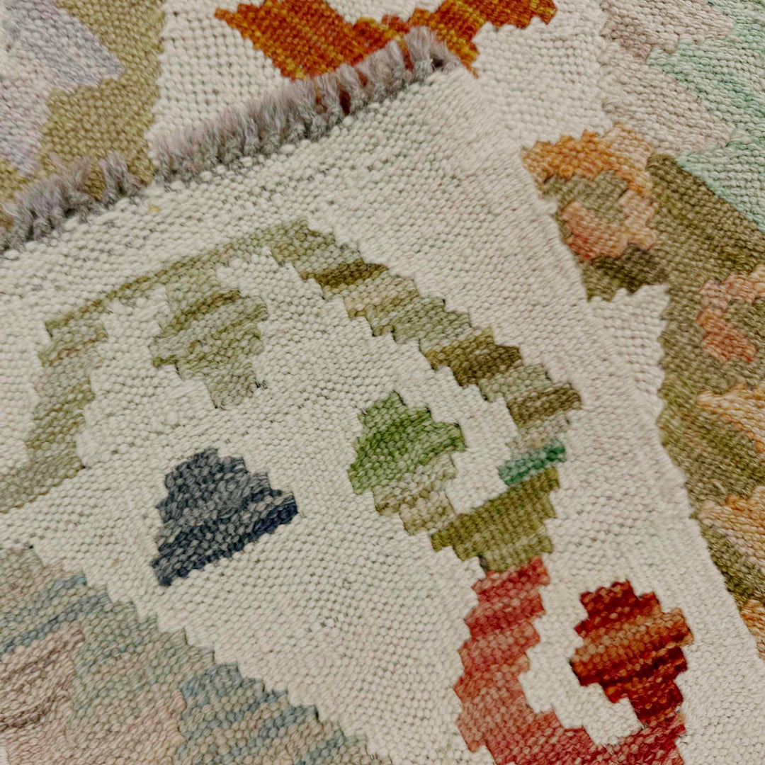 Afghan Kilim Rug 2' 7" x 7' 9" Flat-Weave | No. AL68230