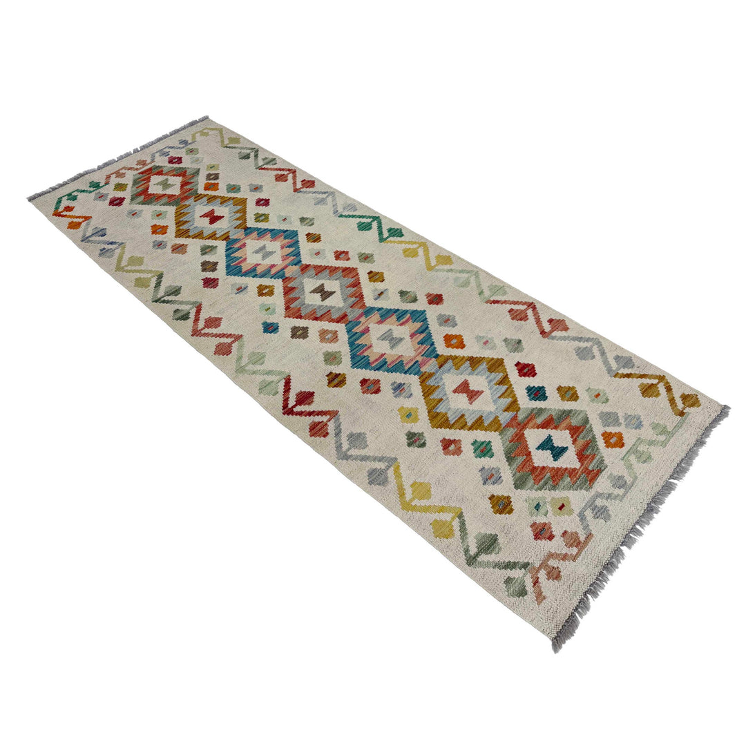Afghan Vegetable Kilim Rug 2' 2" x 5' 11" Flat-Weave view