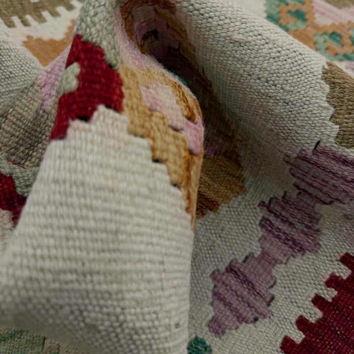 Afghan Vegetable Kelim Runner 2' 2" x 6' 4" Flat-Weave texture