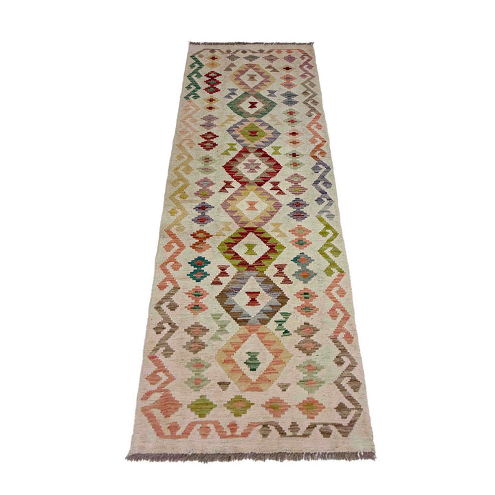 Afghan Kilim Rug 2' 5" x 8' 2" Flat-Weave detail