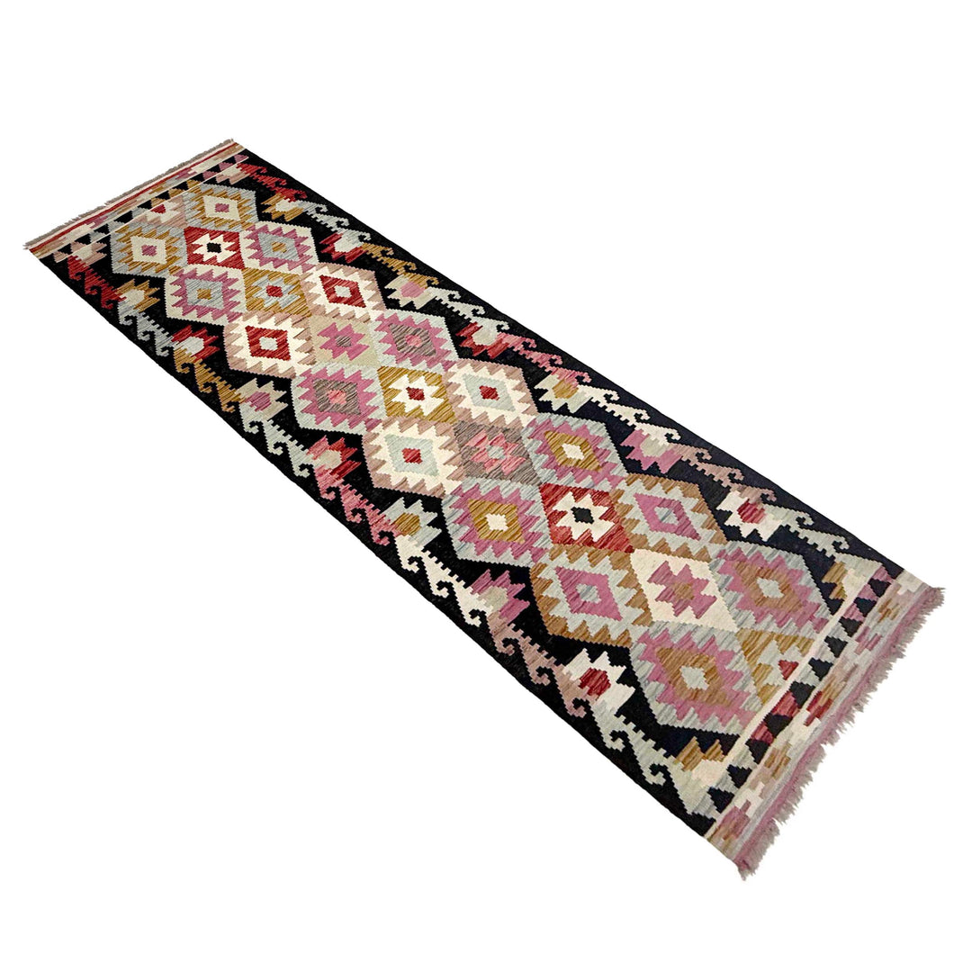Afghan Vegetable Kilim Rug 2' 8" x 9' 5" Flat-Weave view