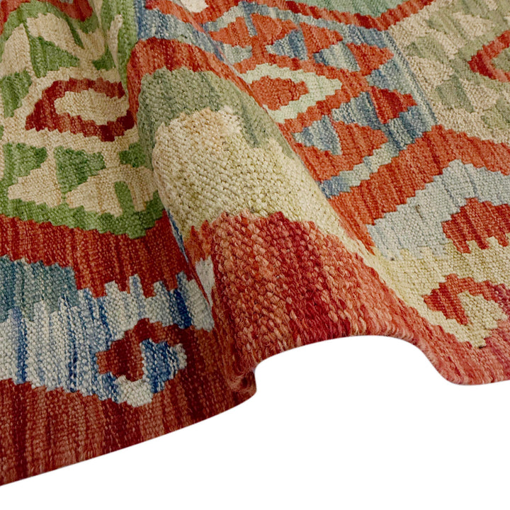 Afghan Kilim Rug 6' 11" x 9' 7" Flat-Weave field