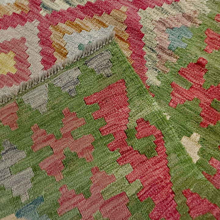 Afghan Kilim Rug 6' 7" x 9' 9" Flat-Weave | No. AL97948