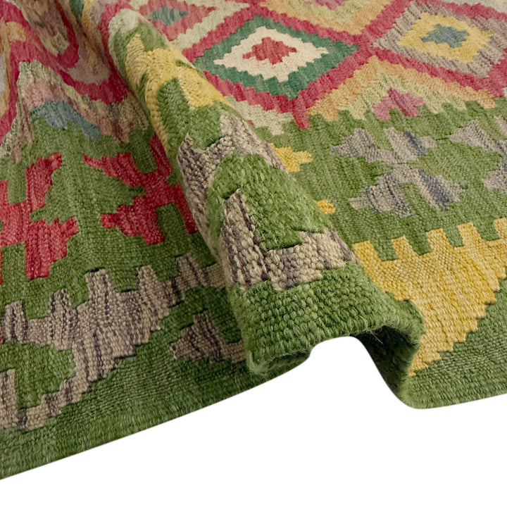 Afghan Kilim Rug 6' 7" x 9' 9" Flat-Weave | No. AL97948