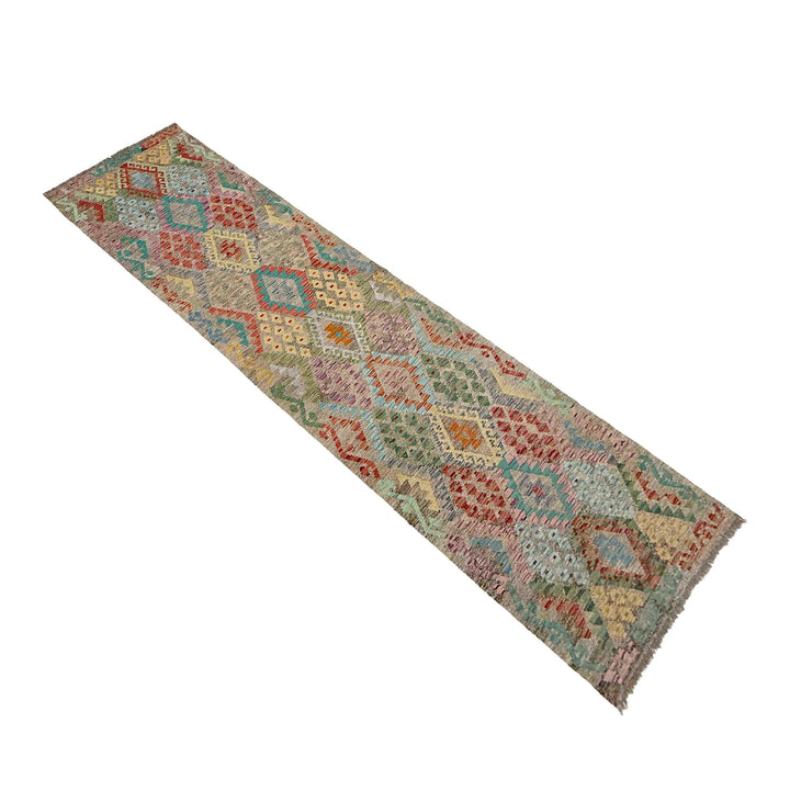 Afghan Vegetable Kilim Rug 3' 0" x 13' 0" Flat-Weave view