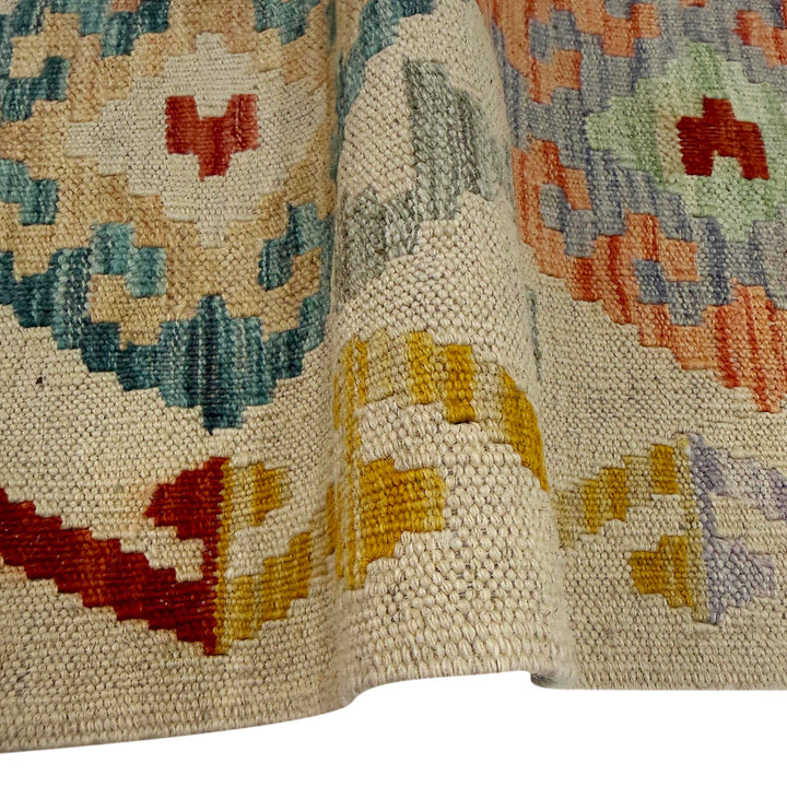 Afghan Vegetable Kilim Runner 2' 6" x 9' 9" Flat-Weave field