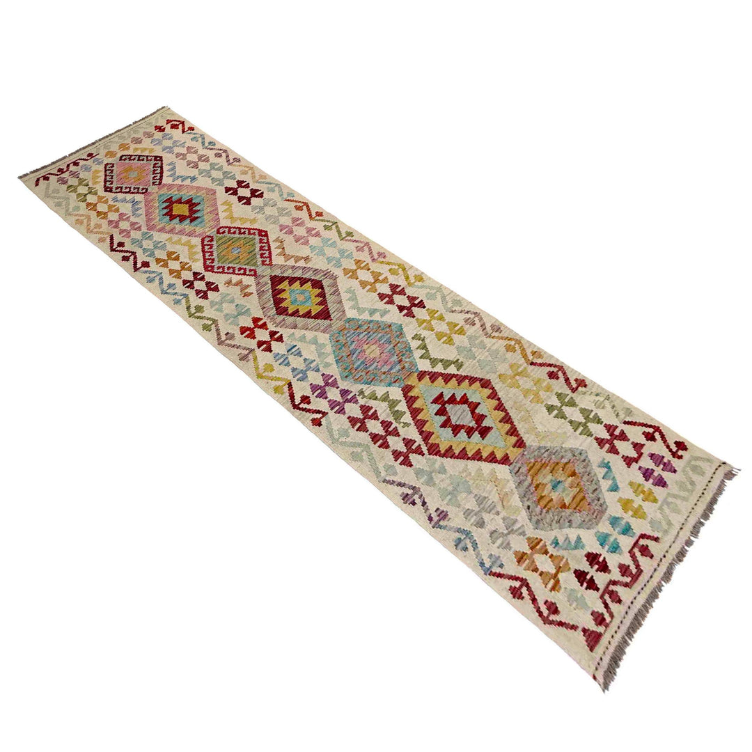 Afghan Vegetable Kilim Runner 2' 8" x 9' 9" Flat-Weave view