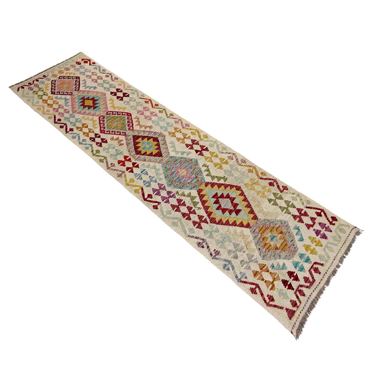 Afghan Vegetable Kilim Runner 2' 8" x 9' 9" Flat-Weave view