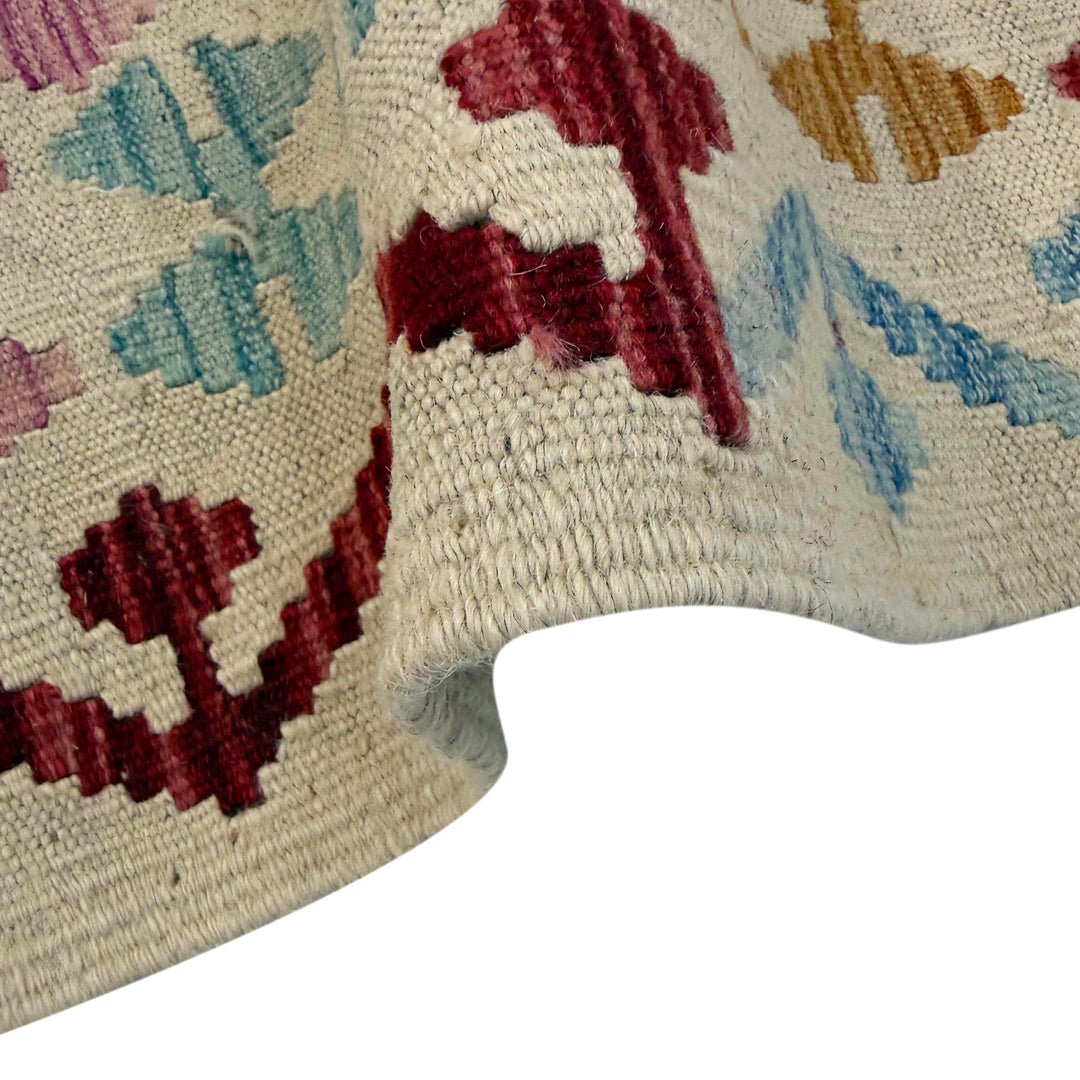 Afghan Vegetable Kilim Runner 2' 8" x 9' 9" Flat-Weave field