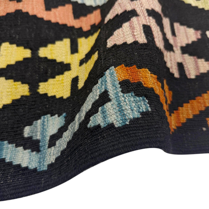 Afghan Vegetable Kilim Rug 6' 9" x 9' 9" Flat-Weave | No. AL460404