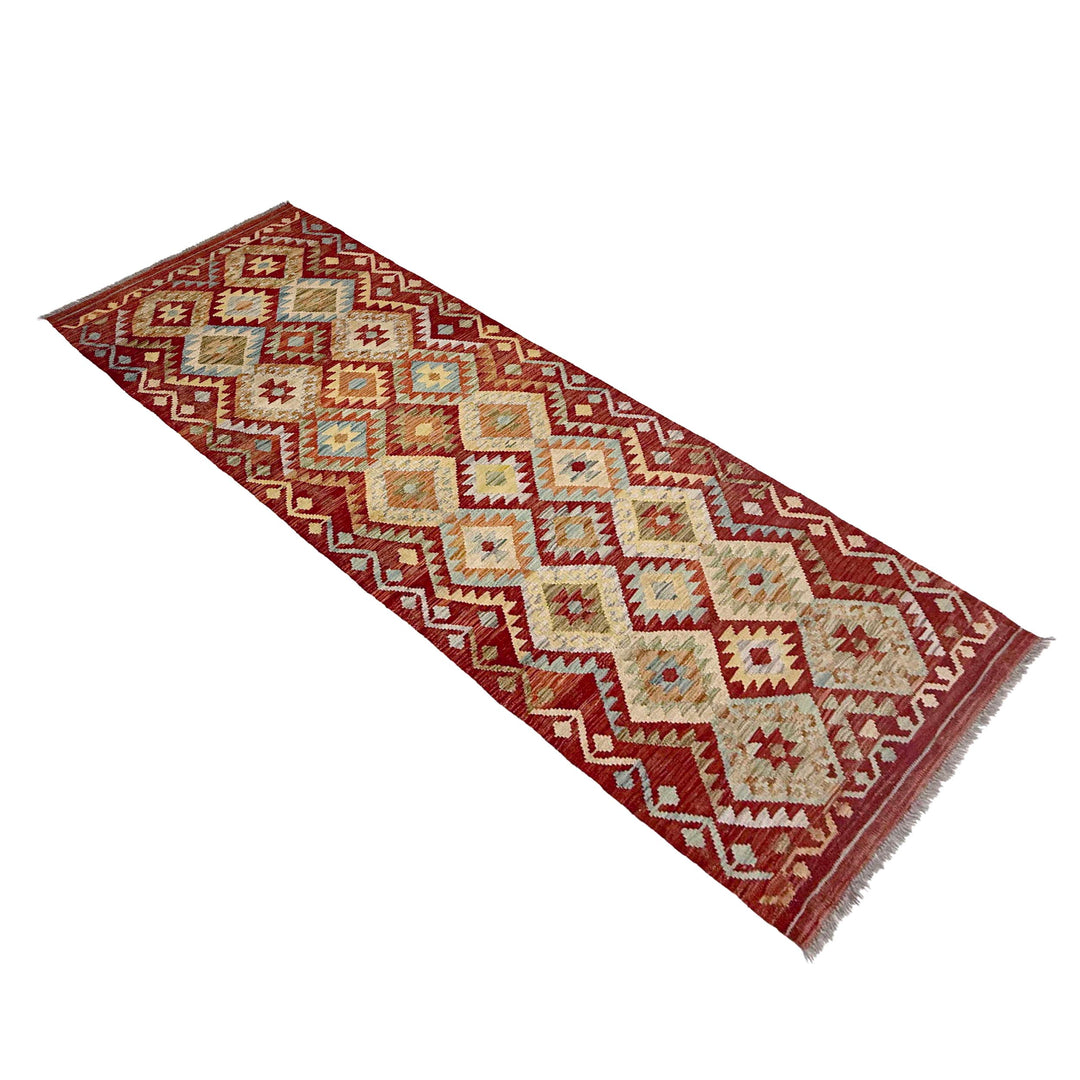 Afghan Vegetable Kilim Rug 2' 9" x 9' 1" Flat-Weave view
