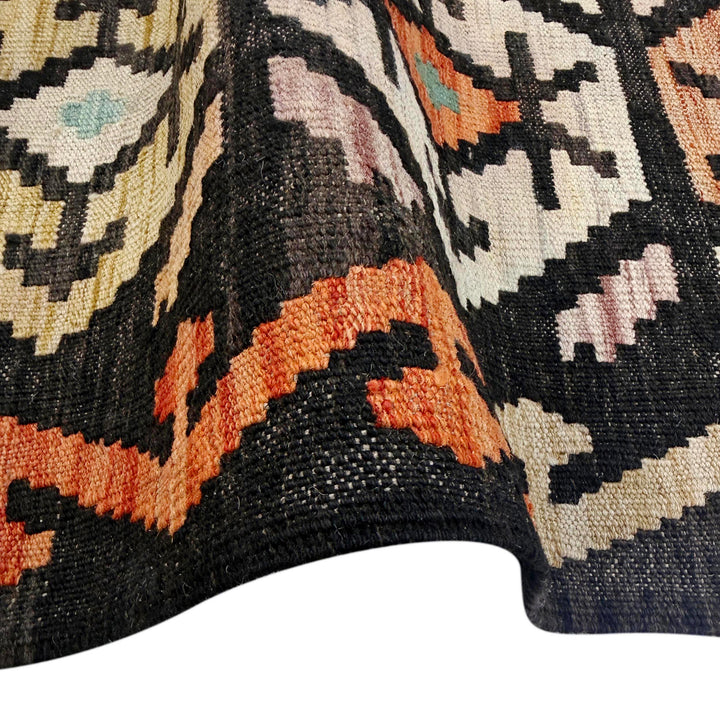 Afghan Vegetable Kilim Rug 6' 4" x 9' 9" Flat-Weave field