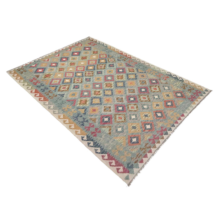 Afghan Kilim Rug 6' 7" x 10' 3" Flat-Weave view