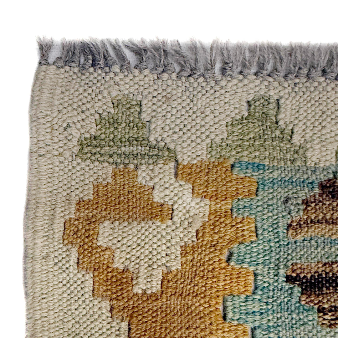 Afghan Kilim Rug 6' 7" x 10' 3" Flat-Weave pattern