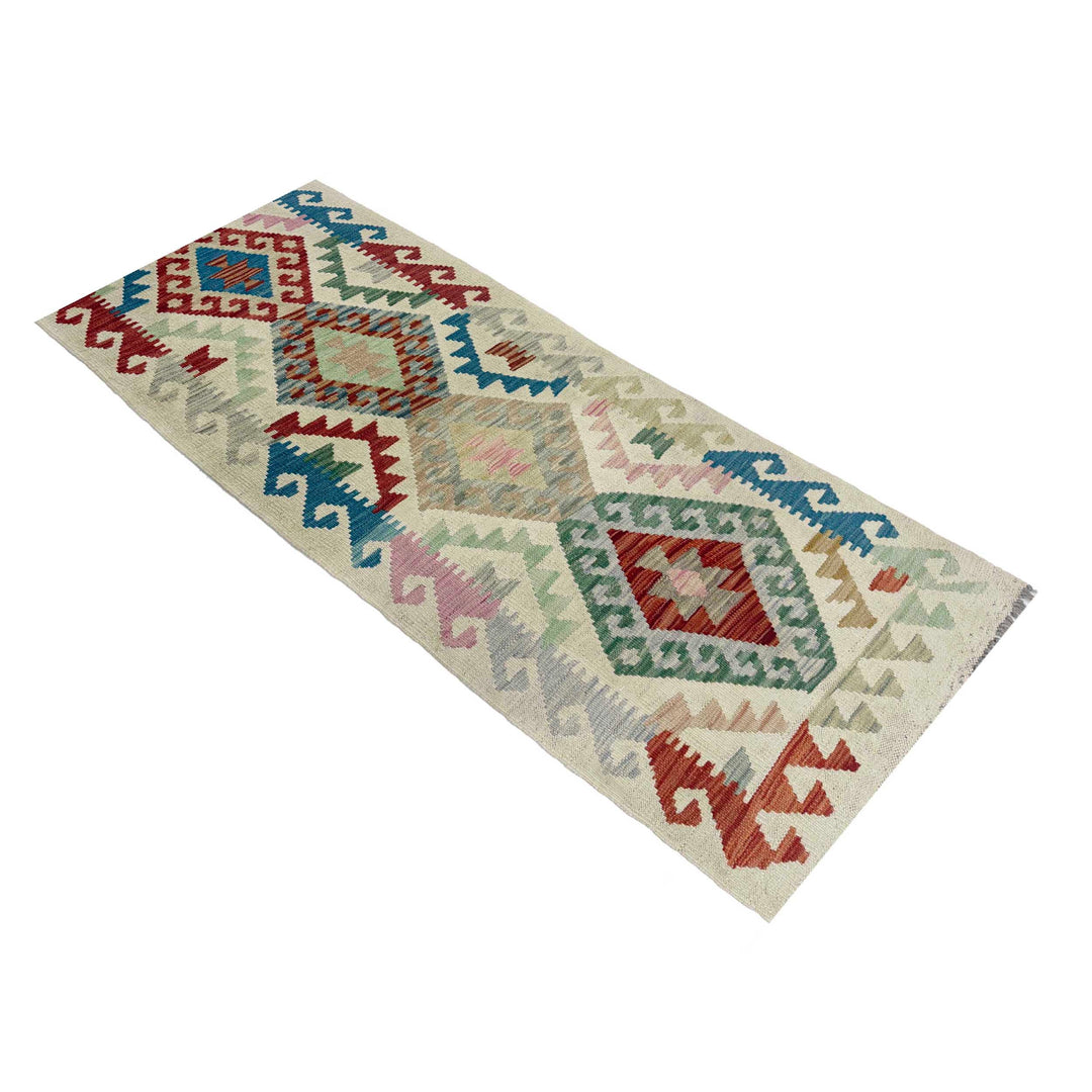 Afghan Vegetable Kilim Rug 2' 0" x 5' 8" Flat-Weave view