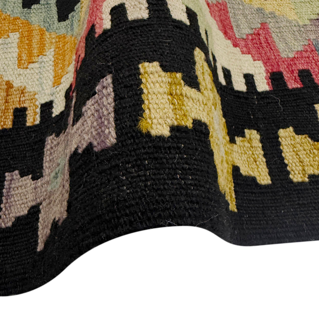 Afghan Vegetable Kilim Rug 6' 9" x 9' 11" Flat-Weave | No. AL576880