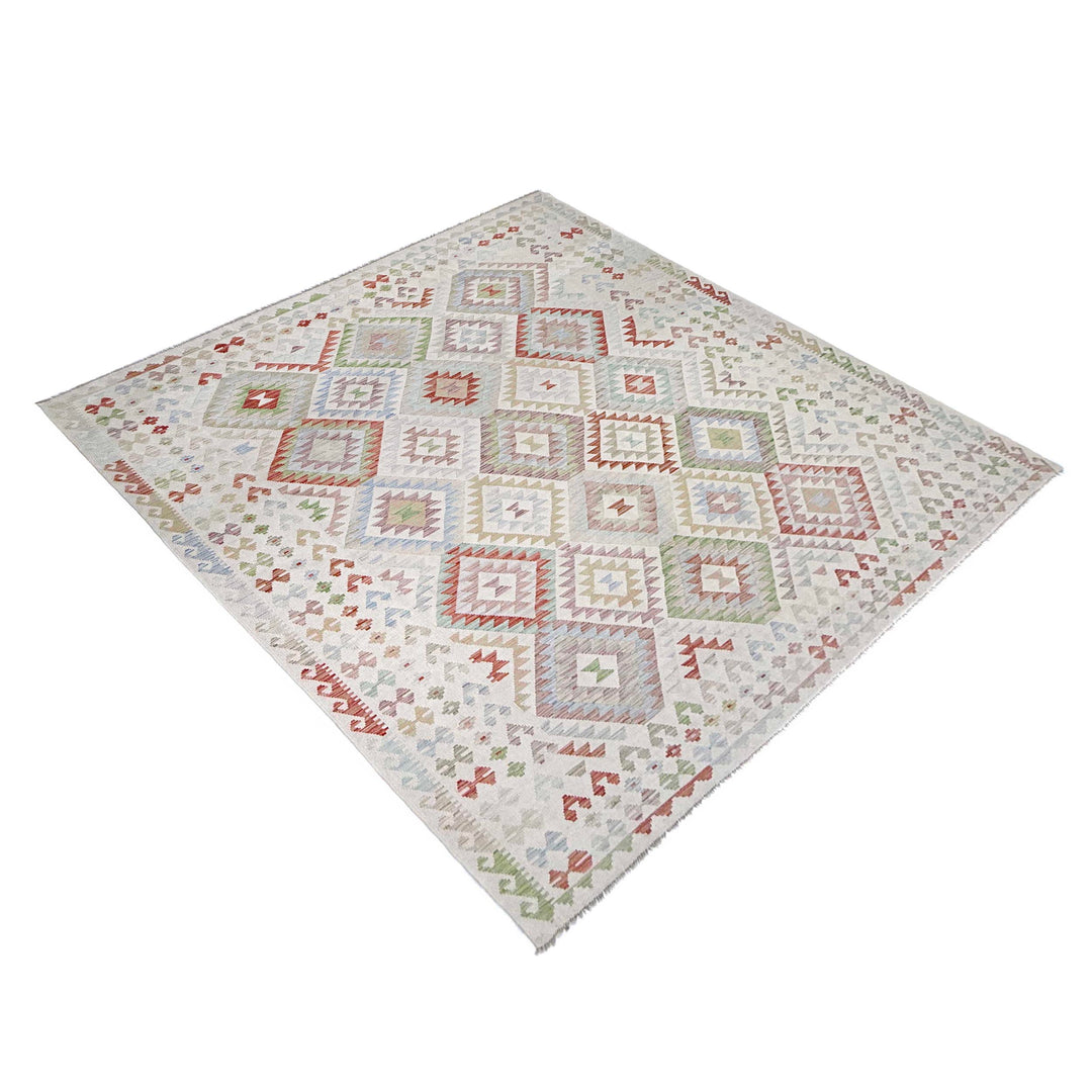 Afghan Vegetable Kilim Rug 8' 2" x 11' 4" Flat-Weave view