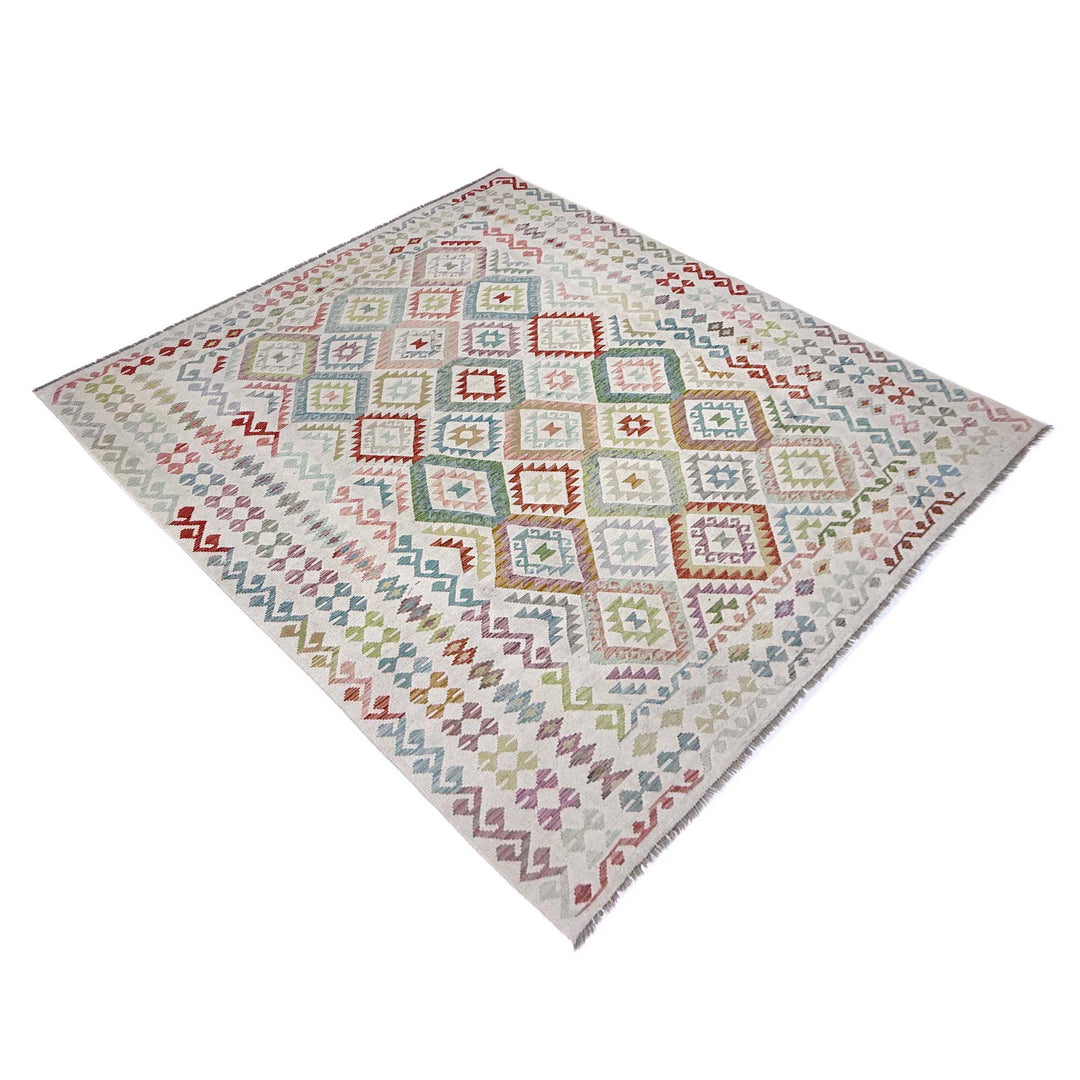 Afghan Kilim Rug 8' 8" x 11' 7" Flat-Weave | No. AL12892