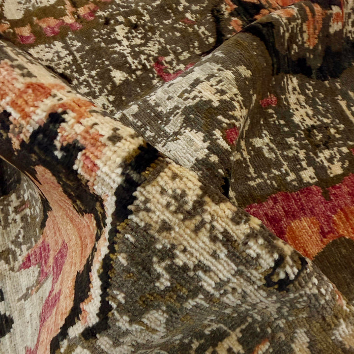 Afghan Gabbeh Rug 4' 9" x 6' 8" Hand-Knotted texture
