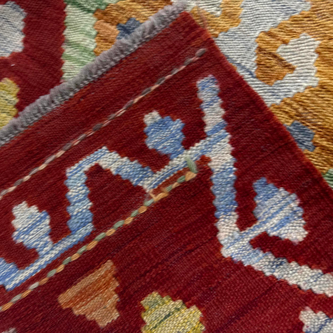 Hand Knotted Afghan Style Kilim 8' 2" x 11' 7" - No. AL764695