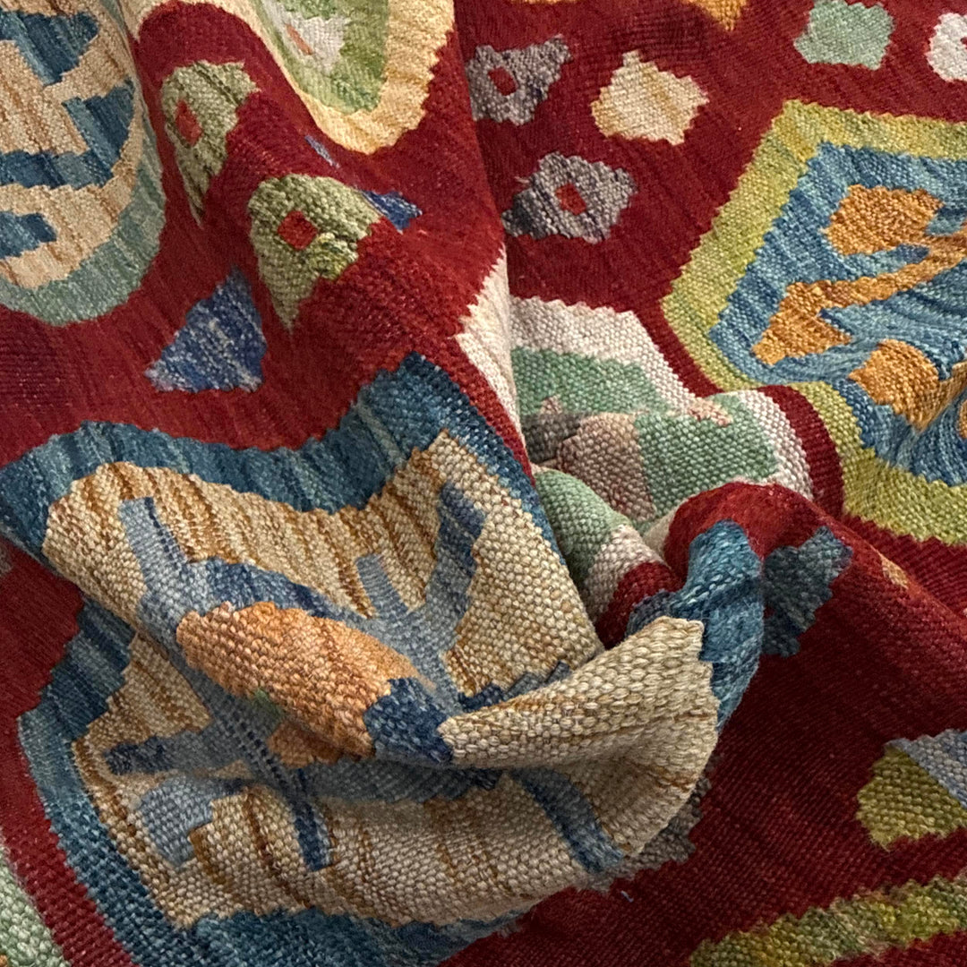 Hand Knotted Afghan Style Kilim 8' 2" x 11' 7" - No. AL764695