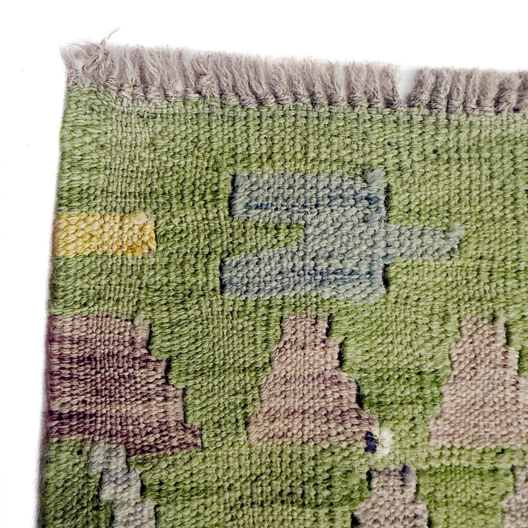 Afghan Kilim Rug 8' 9" x 11' 7" Flat-Weave pattern