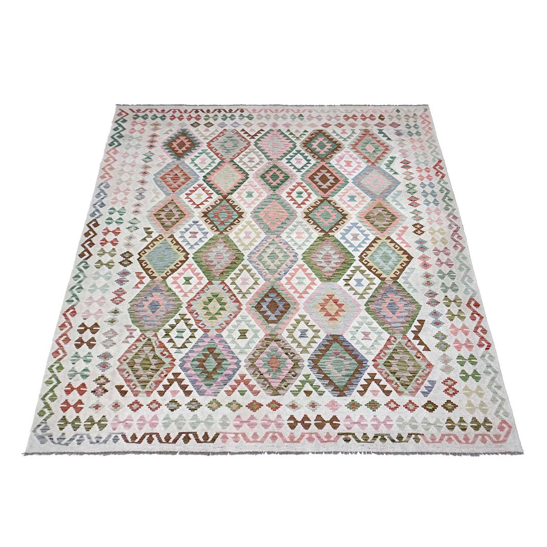 Afghan Kilim Rug 8' 5" x 11' 2" Flat-Weave | No. AL43194