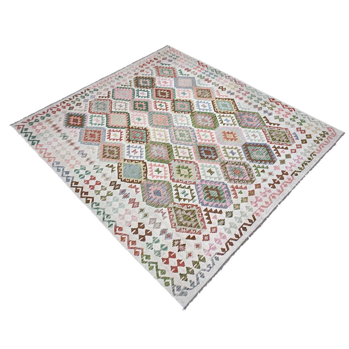 Afghan Kilim Rug 8' 5" x 11' 2" Flat-Weave | No. AL43194