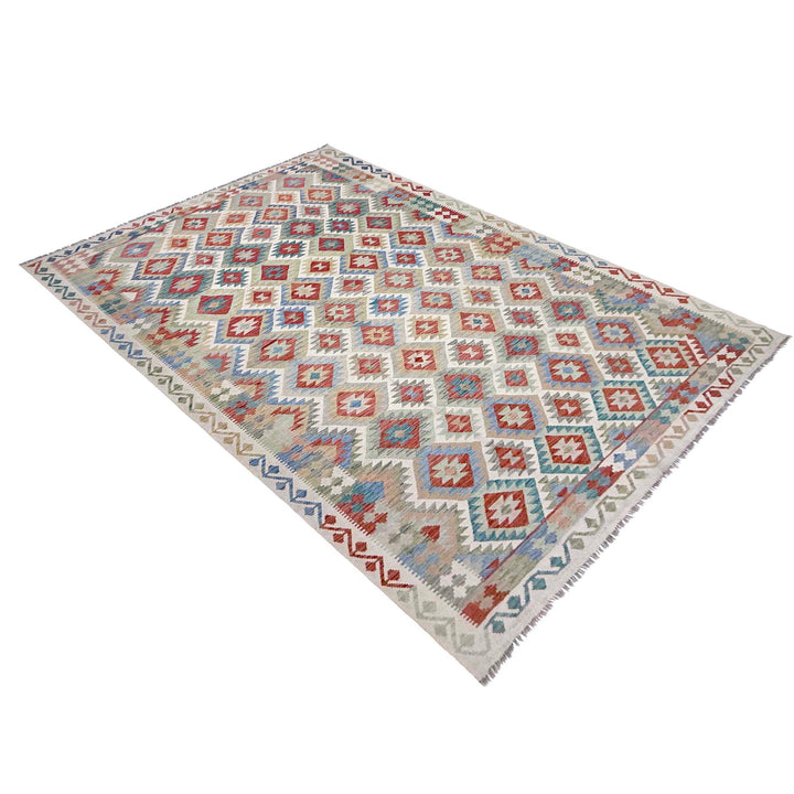 Afghan Vegetable Kilim Rug 8' 0" x 11' 8" Flat-Weave view