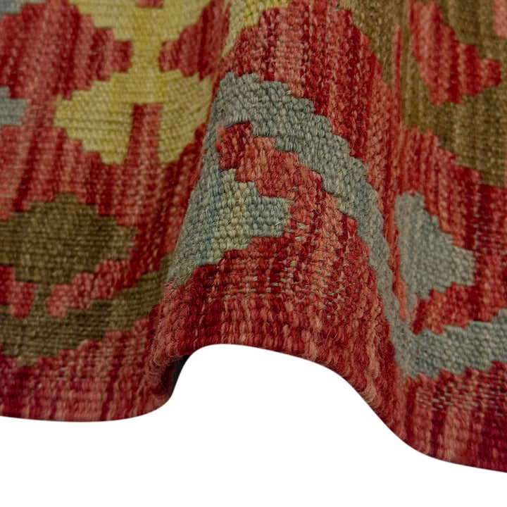 Afghan Kilim Rug 5' 1" x 6' 11" Flat-Weave field