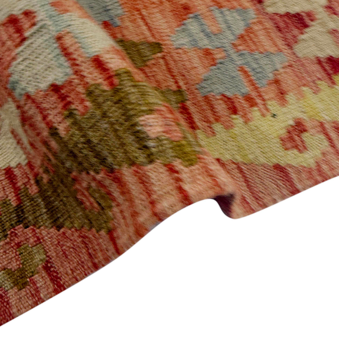 Afghan Vegetable Kilim Rug 5' 9" x 7' 11" Flat-Weave field