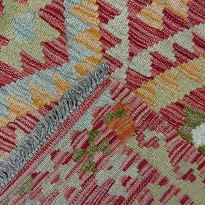 Afghan Kilim Rug 4' 4" x 7' 2" Flat-Weave | No. AL23955
