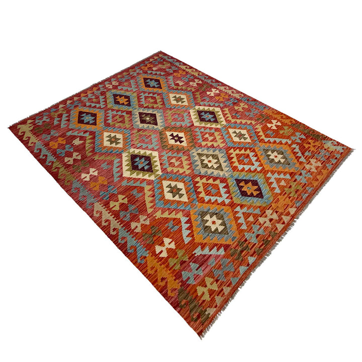 Afghan Kilim Rug 5' 3" x 6' 8" Flat-Weave view