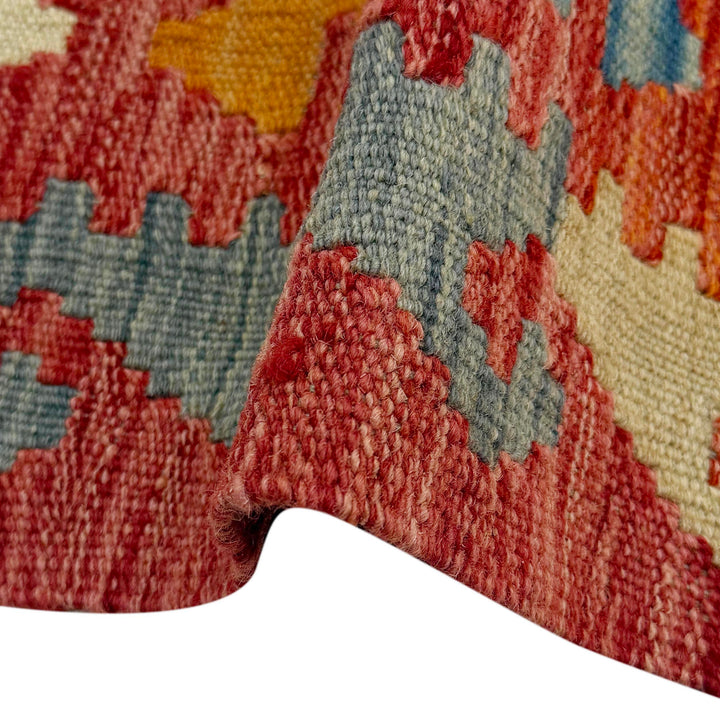 Afghan Kilim Rug 5' 3" x 6' 8" Flat-Weave field