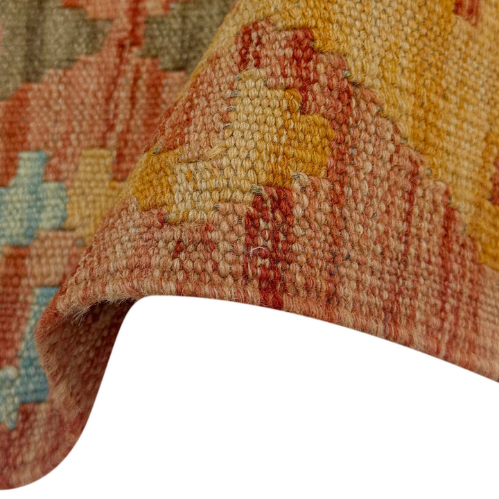 Afghan Kilim Rug 4' 5" x 6' 4" Flat-Weave field